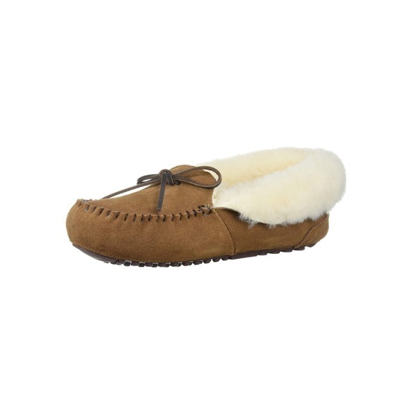 Fireside by Dearfoams Fold-over Moccasin Slippers Chestnut size‎ 10 - Picture 9 of 11